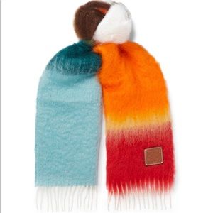 LOEWE Striped mohair and wool scarf